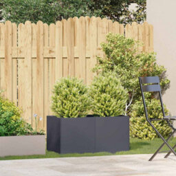 Berkfield Modern Planter Anthracite 80X40X40 Cm Cold-Rolled Steel - thumbnail 3