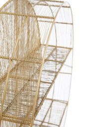 Premier Housewares Interiors By Premier Gold Wire Round Wall Shelf, Modern Metal Wall Shelf, Chic Gold Wall Shelf, Wall Shelf For Living Room - thumbnail 5