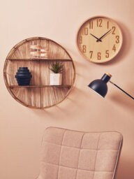 Premier Housewares Interiors By Premier Gold Wire Round Wall Shelf, Modern Metal Wall Shelf, Chic Gold Wall Shelf, Wall Shelf For Living Room - thumbnail 6