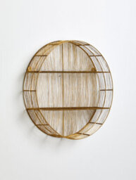 Premier Housewares Interiors By Premier Gold Wire Round Wall Shelf, Modern Metal Wall Shelf, Chic Gold Wall Shelf, Wall Shelf For Living Room - thumbnail 4