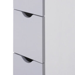 Homcom Tall Bathroom Storage Cabinet With Shelf And Drawers, White, Grey - thumbnail 8