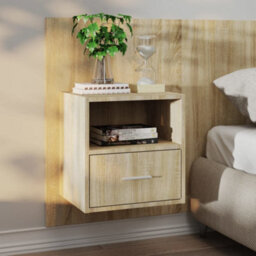 Berkfield Wall-Mounted Bedside Cabinets 2 Pcs Sonoma Oak - thumbnail 3