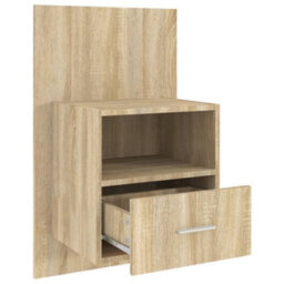 Berkfield Wall-Mounted Bedside Cabinets 2 Pcs Sonoma Oak - thumbnail 8