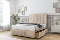 "Sloomy Kingsley Sand Naples Divan Bed Set 4 Drawers - 54"" Floor Standing  & 12"" Footboard 4' Small Double" - thumbnail 3