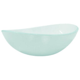 Berkfield Modern Basin Tempered Glass 54.5X35X15.5 Cm Frosted - thumbnail 1
