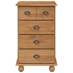 Walplus Chest Of Drawer Askim Brown 45.8 X 40 X 79 Cm Solid Pine Wood - thumbnail 6