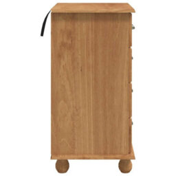 Walplus Chest Of Drawer Askim Brown 45.8 X 40 X 79 Cm Solid Pine Wood - thumbnail 7