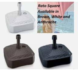 B2C Parasol Umbrella Base Stand Sand Water Plastic Pole Garden Beach Patio Sun Shade White Rato Square - thumbnail 2