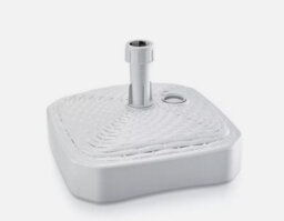 B2C Parasol Umbrella Base Stand Sand Water Plastic Pole Garden Beach Patio Sun Shade White Rato Square
