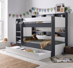 Bedmaster Olly Grey And White Storage Bunk Bed Without Drawer - thumbnail 2