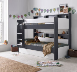 Bedmaster Olly Grey And White Storage Bunk Bed Without Drawer - thumbnail 3