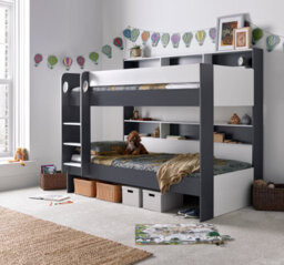 Bedmaster Olly Grey And White Storage Bunk Bed Without Drawer - thumbnail 5
