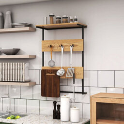 Entryway Wall Coat Rack Wall Mounted Coat Rack W/6 Hooks - thumbnail 3