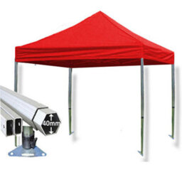 Crocodile Trading 3M X 3M Extreme 40 Commercial Instant Shelter Pop Up Gazebos Frame & Canopy - Red