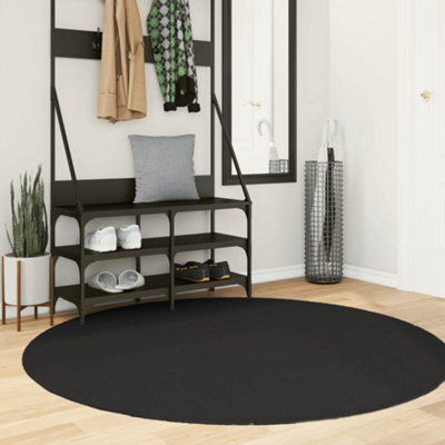 Berkfield Rug Huarte Short Pile Soft And Washable Black Size  160 Cm - image 1