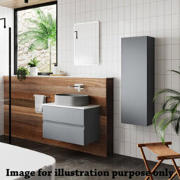 Hudson Reed Urban Satin Grey Wall Hung 4 Drawer Vanity Unit And Worktop With Silent Close, 518 X 1205 X 390 - thumbnail 2