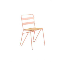 Orsina Pink Metal Chair, Ready To Enjoy Metal Outdoor Chair, Effortless Cleaning Metal Chair, Versatile Small Chair - thumbnail 2