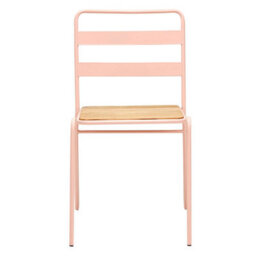 Orsina Pink Metal Chair, Ready To Enjoy Metal Outdoor Chair, Effortless Cleaning Metal Chair, Versatile Small Chair - thumbnail 1