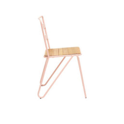 Orsina Pink Metal Chair, Ready To Enjoy Metal Outdoor Chair, Effortless Cleaning Metal Chair, Versatile Small Chair - thumbnail 3
