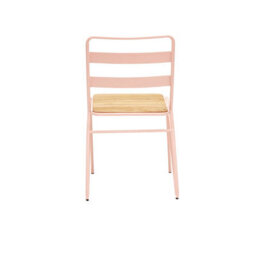 Orsina Pink Metal Chair, Ready To Enjoy Metal Outdoor Chair, Effortless Cleaning Metal Chair, Versatile Small Chair - thumbnail 4