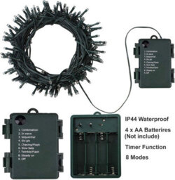 Shatchi 50 Multicolour Leds Battery Operated Fairy Lights Waterproof 8 Changing Modes Timer - thumbnail 4