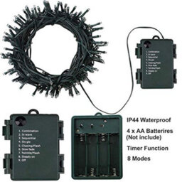 Shatchi 50 Multicolour Leds Battery Operated Fairy Lights Waterproof 8 Changing Modes Timer - thumbnail 8