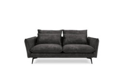Home Detail Waterloo 2 Seater Velvet Sofa, Steel Grey Velvet - thumbnail 3