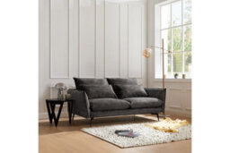 Home Detail Waterloo 2 Seater Velvet Sofa, Steel Grey Velvet