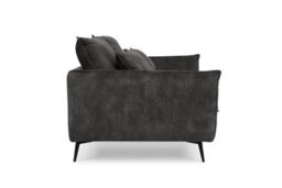 Home Detail Waterloo 2 Seater Velvet Sofa, Steel Grey Velvet - thumbnail 4