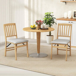 Dining Chair Set Of 2 Folding Chairs With Padded Seat - thumbnail 5