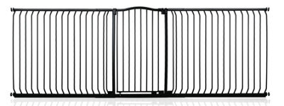 Bettacare Extra Tall Curved Top Dog Gate, 271Cm - 280Cm, Matt Black, Extra Tall 100Cm In Height, Pressure Fit Pet Gate - image 1