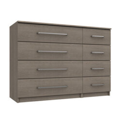 Rochester 4 Drawer Double Chest - Grey Oak On Express Delivery And Ready Assembled - thumbnail 2