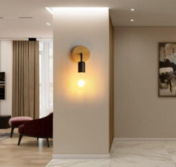 Wall Light Indoor Pack Of 2 Wall Lamp Wood E27 Wall Spotlight Retro - thumbnail 5