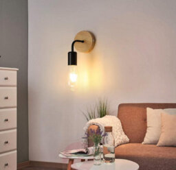 Wall Light Indoor Pack Of 2 Wall Lamp Wood E27 Wall Spotlight Retro - thumbnail 2
