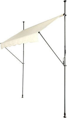 Evre Beige 2 X 1.2M Retractable Garden Awning  No Drill Uv & Waterproof Canopy - image 1