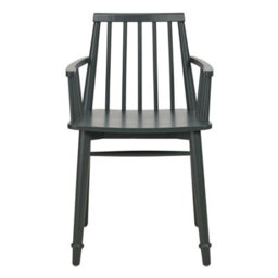 Statement Furniture Queensbury Wooden Dining Armchair With Slatted Back - Bottle Green - thumbnail 2