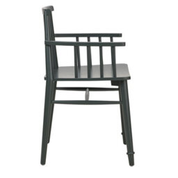 Statement Furniture Queensbury Wooden Dining Armchair With Slatted Back - Bottle Green - thumbnail 3