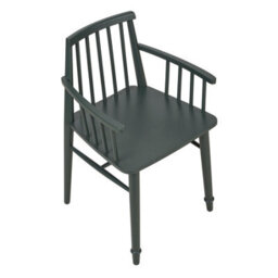 Statement Furniture Queensbury Wooden Dining Armchair With Slatted Back - Bottle Green - thumbnail 4