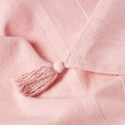 Homescapes Cotton Rajput Ribbed Pink Throw, 150 X 200 Cm - thumbnail 5
