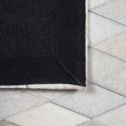 Beliani Rug Maldan Black 160 X 230 Cm Leather - thumbnail 5