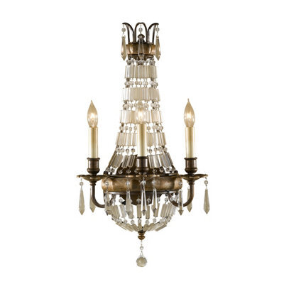 Luminosa Lighting Elstead Bellini 3 Light Indoor Candle Wall Light British Bronze, Oxidized Bronze, E14 - image 1