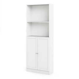 Furniture To Go Basic Tall Wide Combination Storage In White (4 Shelves) With 2 White Doors - thumbnail 6