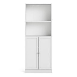 Furniture To Go Basic Tall Wide Combination Storage In White (4 Shelves) With 2 White Doors - thumbnail 5
