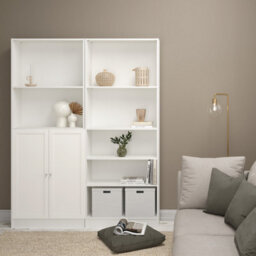 Furniture To Go Basic Tall Wide Combination Storage In White (4 Shelves) With 2 White Doors - thumbnail 8