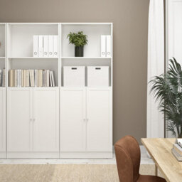 Furniture To Go Basic Tall Wide Combination Storage In White (4 Shelves) With 2 White Doors - thumbnail 9