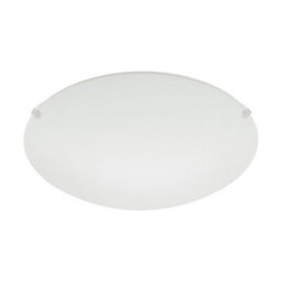 Elegant White Flush Mount Ceiling Light With Satin Glass Shade - thumbnail 1