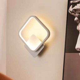25Cm Black Led Wall Lamp Square Aluminium For Bedside Living Room Hallway Lighting - thumbnail 3