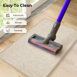 Marlow 2Pc Non Slip Rubber Woven Door Mat Hallway Kitchen Rug - thumbnail 8