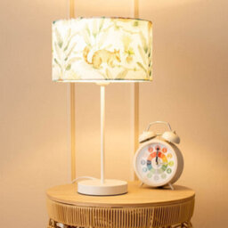 Valuelights Charles White Table Lamp With Jungle Print Shade - thumbnail 5