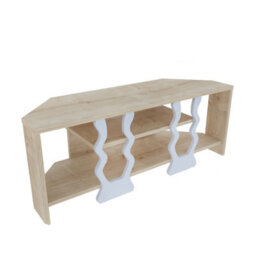 Decorotika Firal Corner Tv Stand Tv Unit For Tvs Up To 45 Inch Sapphire Oak And White - thumbnail 6